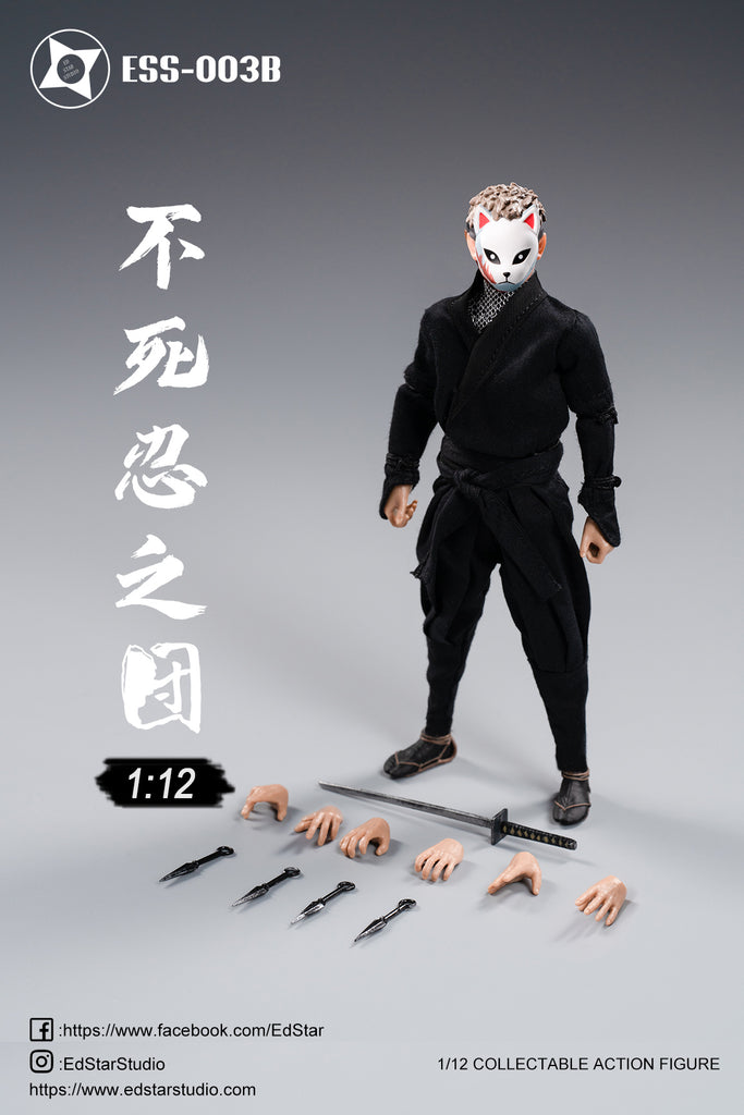 1/12 Scale Undead Ninja Action Figures with Die-Cast weapons and 